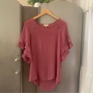 Umgee Boho Lightweight Mauve Women's Top